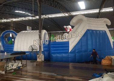 Thiết bị công viên nước bơm hơi lớn màu trắng ngộ nghĩnh dành cho trẻ em / người lớn