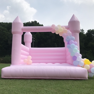 Đám cưới Pastel Hồng Bút Bouncy Thăng Lâu đài Ball Pit Mini White Bounce House