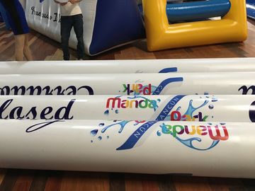 Phao nước trắng ngoài trời phao nổi Logo in PVC Đồ chơi nước để cảnh báo
