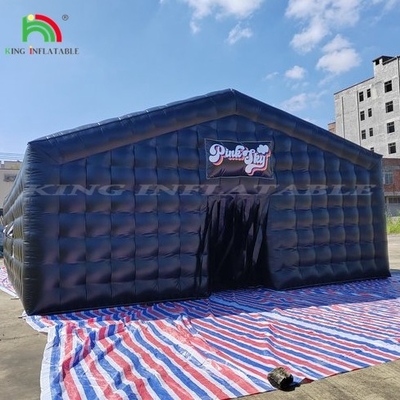 Lều tiệc di động Câu lạc bộ đêm bơm nén Cube Đen Câu lạc bộ đêm Sự kiện Lều