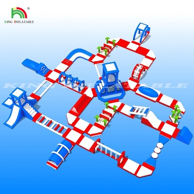 Custom Inflatable Aqua Park Thương mại Inflatable Floating Water Park Với Water Slide Cho Phòng Tiệc