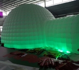 Thiết kế mới ngoài trời Igloo khổng lồ LED Lều mái vòm bơm với 2 đường hầm