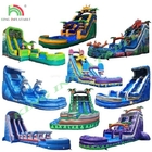 18ft nhiệt đới Fiesta Breeze Water slides thương mại cấp độ bơm nước trượt trượt cho trẻ em Người lớn