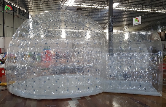 Trang trí thổi phồng 10ft đường kính trống bóng tuyết xuyên suốt bong bóng lều