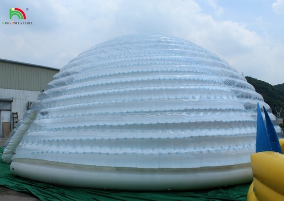 Khu lều mái vòm bơm lớn ngoài trời Igloo di động cho bữa tiệc cưới Cắm trại sử dụng thương mại