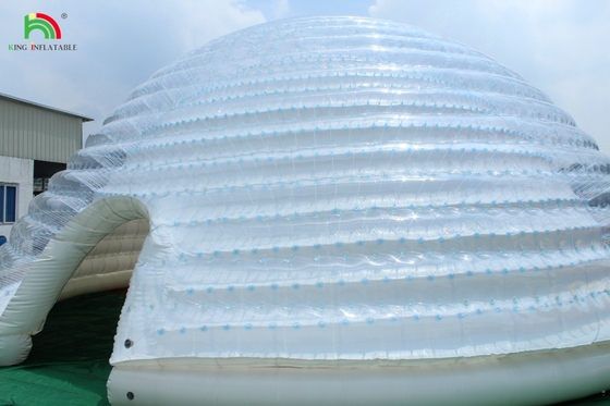 Khu lều mái vòm bơm lớn ngoài trời Igloo di động cho bữa tiệc cưới Cắm trại sử dụng thương mại