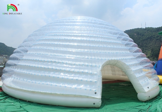 Khu lều mái vòm bơm lớn ngoài trời Igloo di động cho bữa tiệc cưới Cắm trại sử dụng thương mại