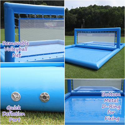 33x16.5x7FT sân bóng chuyền bơm lên bãi biển bóng chuyền lưới bóng chuyền hồ bơi hồ nước sân với bơm không khí cho trò chơi ngoài trời