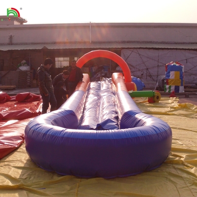 Water Game Inflatable One Lane Slip N Slide City Slide Với Soft Mat Water Slide Với Bể bơi Cho Sự kiện