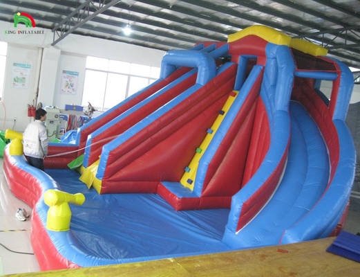 Hai làn đường chứa nhiều người nhỏ hoặc lớn kích thước đầy đủ Jumbo Water Slide Inflatable Bounce