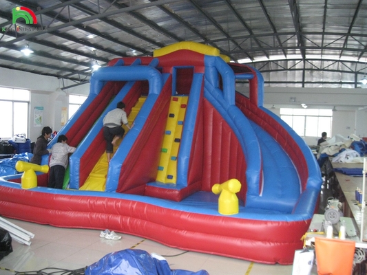 Hai làn đường chứa nhiều người nhỏ hoặc lớn kích thước đầy đủ Jumbo Water Slide Inflatable Bounce
