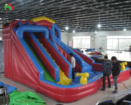 Hai làn đường chứa nhiều người nhỏ hoặc lớn kích thước đầy đủ Jumbo Water Slide Inflatable Bounce