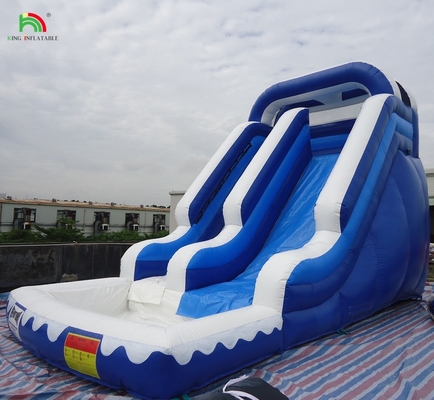 Commercial Giant Water Slide Inflatable Kids Outdoor Inflatable Water Slide với bể bơi