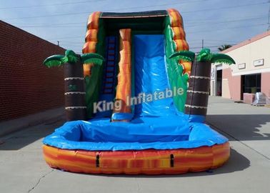 Trượt bơm hơi tươi sáng, Trượt nước nhiệt đới 18 feet với bạt PVC