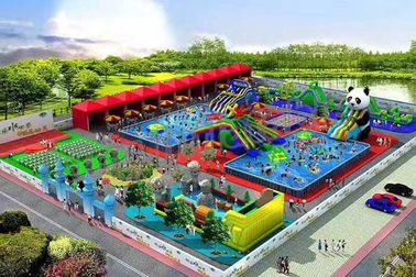Công viên nước bơm hơi ngoài trời khổng lồ PVC chống nước cho Entertaint