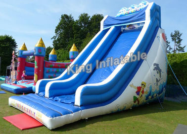Giant Wave Thổi khô Trượt 21 feet Cao xanh / Trắng với bảo hành 2 năm