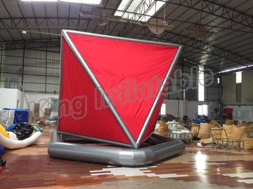 Công viên nước PVC màu xám / đỏ bơm hơi Công viên nước Sử dụng cho người lớn và trẻ em