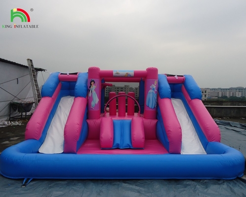 bán nóng slide nước bơm hai làn đường slide nước bơm với hồ bơi tháo rời