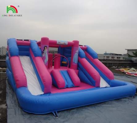 bán nóng slide nước bơm hai làn đường slide nước bơm với hồ bơi tháo rời