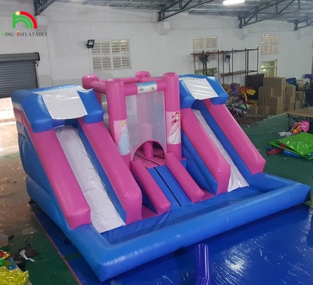 bán nóng slide nước bơm hai làn đường slide nước bơm với hồ bơi tháo rời