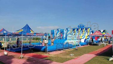 Sân sau Công viên nước bơm hơi lớn tuyệt vời Trò chơi trẻ em và người lớn ngoài trời