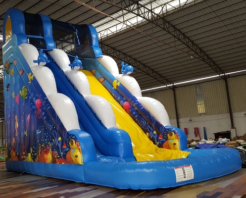 Đồ chơi phim hoạt hình ẩm ướt giá rẻ Bounce House Commercial Inflatable Water Slide