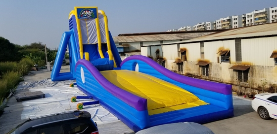 Thuê công ty thương mại thú vị Crazy Blue Bánh trượt nước bơm cho trẻ em và người lớn