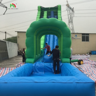Giant Water Slide Inflatable Commercial Inflatable Water Slide với bể bơi
