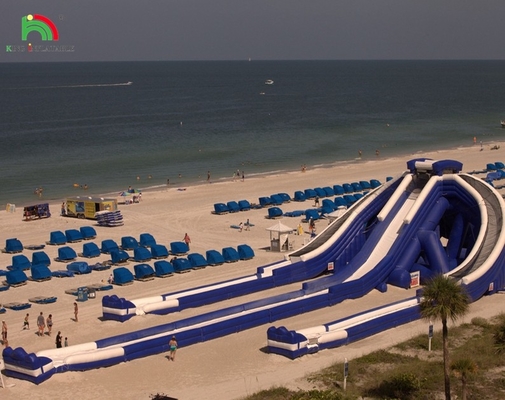 Super Triple Slide Slide nước bơm ngoài trời Công viên nước trẻ em thương mại Blow Up Water Slides
