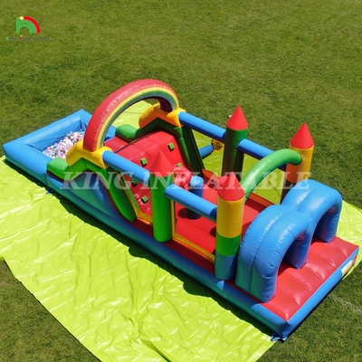 Tiếng trẻ em bên ngoài Đám pháo hoa chướng ngại vật nổi bật Ngôi nhà nhảy với trượt, hố bóng, leo núi, chướng ngại vật, máy thổi