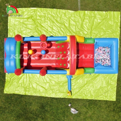 Tiếng trẻ em bên ngoài Đám pháo hoa chướng ngại vật nổi bật Ngôi nhà nhảy với trượt, hố bóng, leo núi, chướng ngại vật, máy thổi