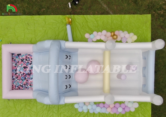 Bouncer có thể thổi lên Combo Obstacle Course Bounce Castle House With Slides Ball Pit Climbing Blower