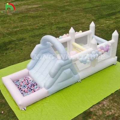 Bouncer có thể thổi lên Combo Obstacle Course Bounce Castle House With Slides Ball Pit Climbing Blower