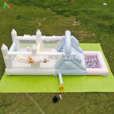 Bouncer có thể thổi lên Combo Obstacle Course Bounce Castle House With Slides Ball Pit Climbing Blower