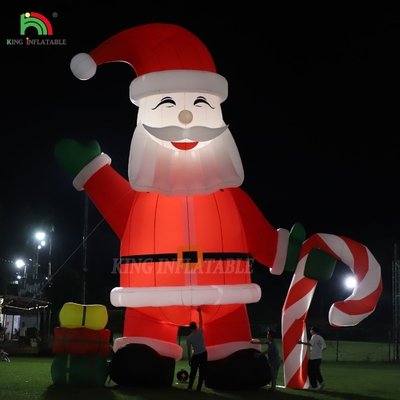 Trò chơi Santa Claus có thể thổi phồng 33ft Cartoon Giant với đèn LED cho trang trí tiệc vườn Giáng sinh
