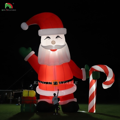 Trò chơi Santa Claus có thể thổi phồng 33ft Cartoon Giant với đèn LED cho trang trí tiệc vườn Giáng sinh