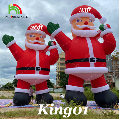20ft 26ft 33ft quảng cáo bơm lên Santa Claus cho trang trí bữa tiệc Giáng sinh