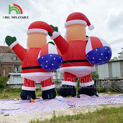 20ft 26ft 33ft quảng cáo bơm lên Santa Claus cho trang trí bữa tiệc Giáng sinh
