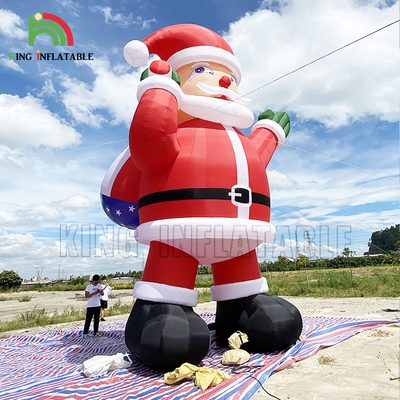 20ft 26ft 33ft quảng cáo bơm lên Santa Claus cho trang trí bữa tiệc Giáng sinh