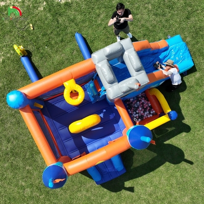 Commercial Inflatable Bounce Combo House Lâu đài nhảy với slide & Ball Pit Inflatable Jumping Bouncy Castle cho trẻ em