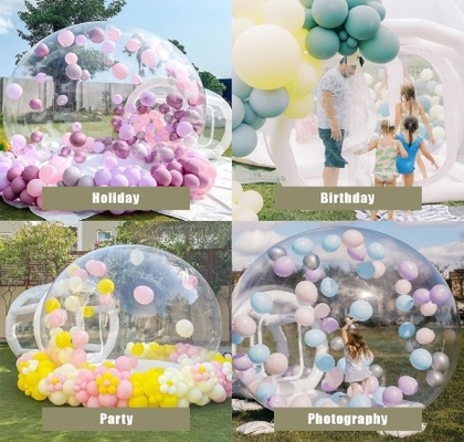 Lều bong bóng bơm ngoài trời Transparent Crystal Dome Lều bong bóng bơm với bong bóng cho đám cưới