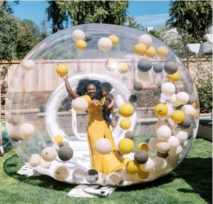 Lều bong bóng bơm ngoài trời Transparent Crystal Dome Lều bong bóng bơm với bong bóng cho đám cưới