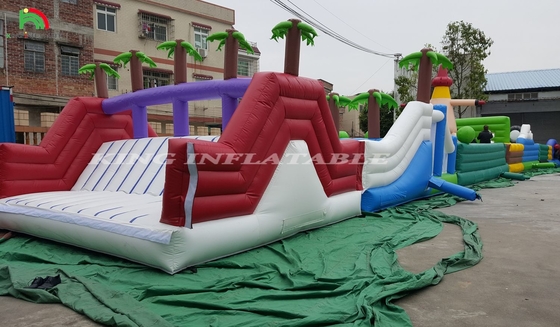 Các môn học chướng ngại vật bơm trên ngoài trời thương mại Thách thức môn học chướng ngại vật bơm trên cho người lớn Trò chơi tiệc tùng Bounce House