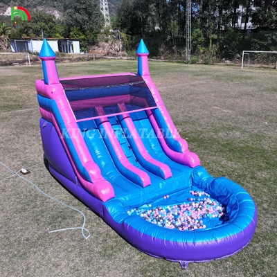 Thương mại 100% PVC hai làn đường bơm nước trượt ngoài trời ướt khô nước trượt lớn với bể bơi