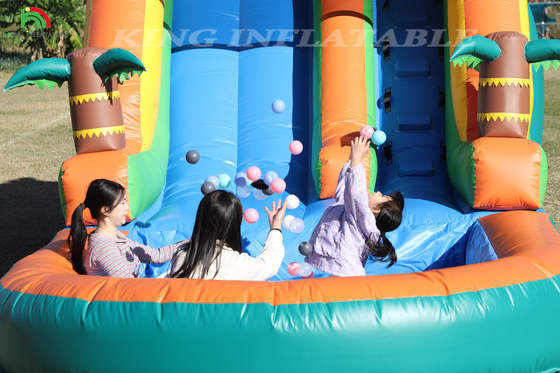 21x9x12FT thương mại lớp PVC Bounce House bơm nước trượt trượt nhiệt đới với phun nước