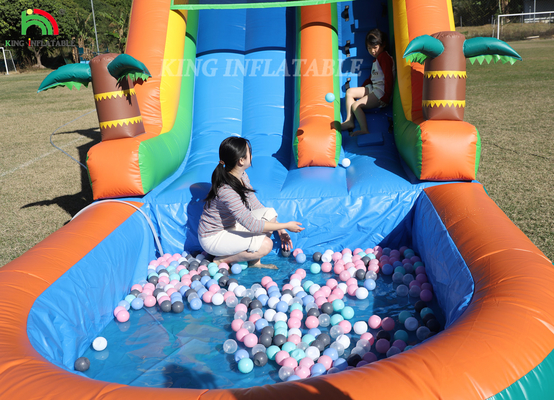 21x9x12FT thương mại lớp PVC Bounce House bơm nước trượt trượt nhiệt đới với phun nước
