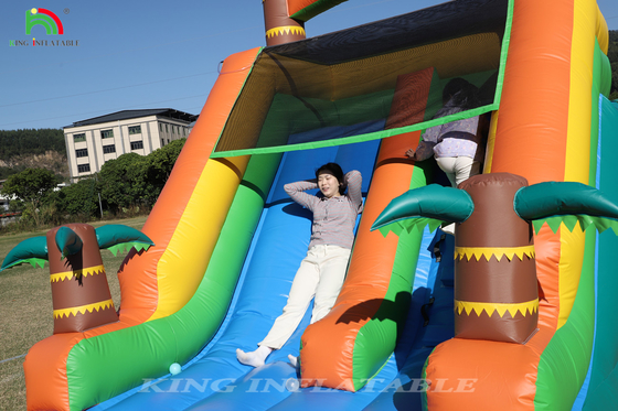 21x9x12FT thương mại lớp PVC Bounce House bơm nước trượt trượt nhiệt đới với phun nước