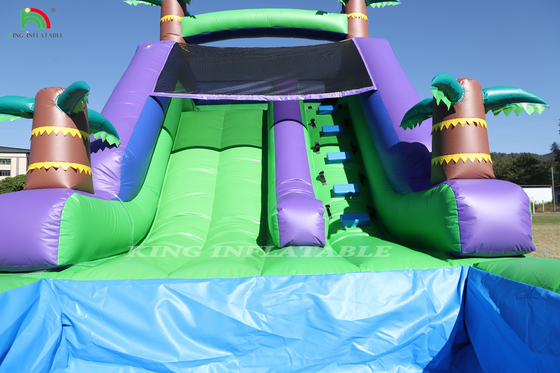 PVC Commercial Inflatable Water Slide Outdoor Backyard Kids Water Slide With Bigger Water Splash Pool & 1100W Blower