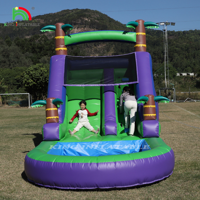PVC Commercial Inflatable Water Slide Outdoor Backyard Kids Water Slide With Bigger Water Splash Pool & 1100W Blower