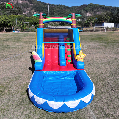 Water Slide PVC thương mại Bánh trượt nước bơm cho trẻ em Bánh trượt bơm với bể bơi ướt khô Bánh trượt người lớn
